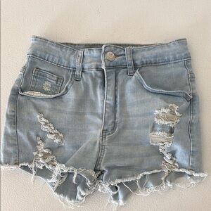 Distressed Denim Shorts